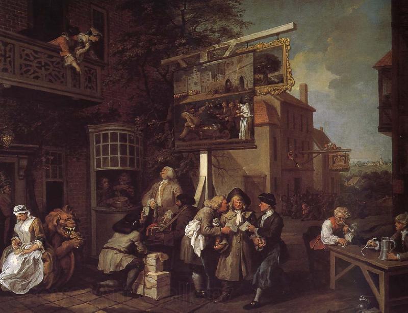 William Hogarth Election campaign to win votes Spain oil painting art